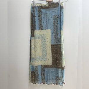 Patchwork mesh skirt - urban outfitters Small